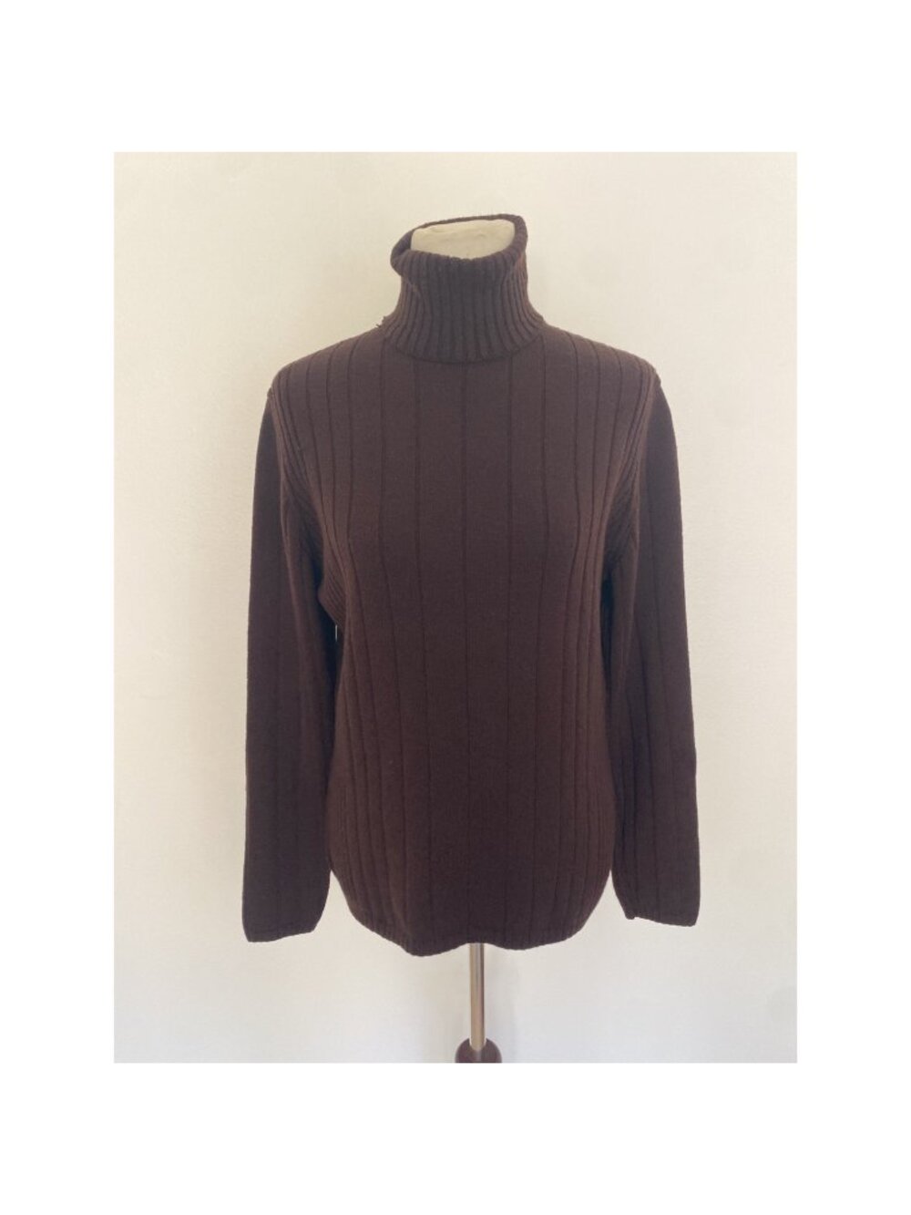 Dries van Noten Merino Wool Turtleneck Sweater Brown